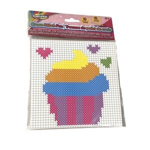 creative kids cross stitch craft kit 5.5X5.5 inch CUPCAKE